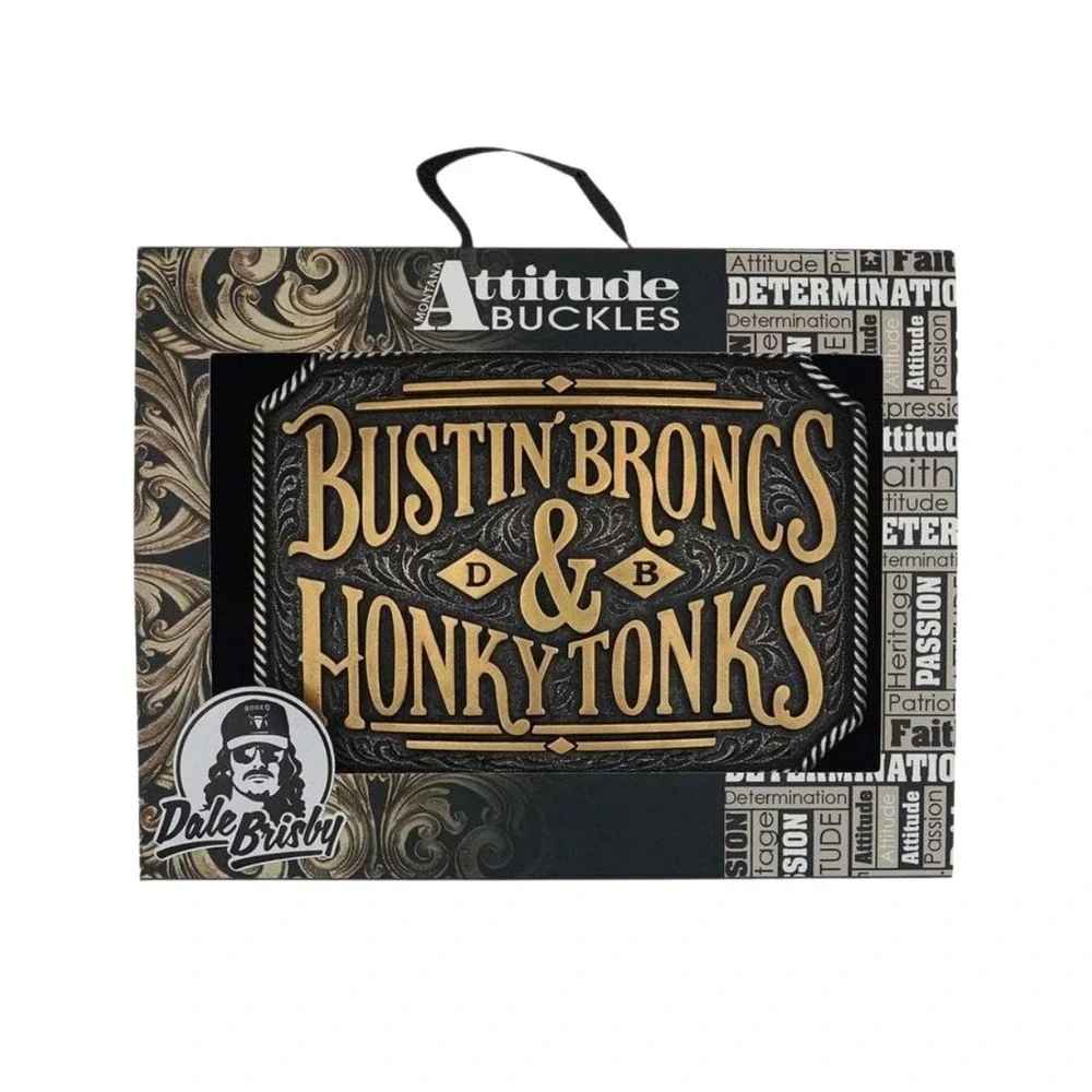 Montana Silversmiths Dale Brisby‎ Bustin Broncs  & Honky Tonks Belt Buckle ~ NEW